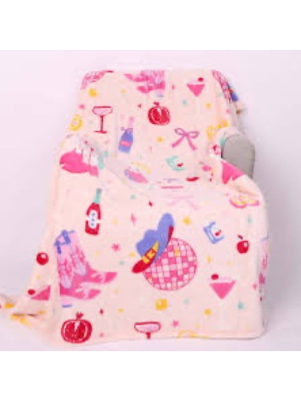 Palmetto moon disco girl western plush fleece blanket new giftable